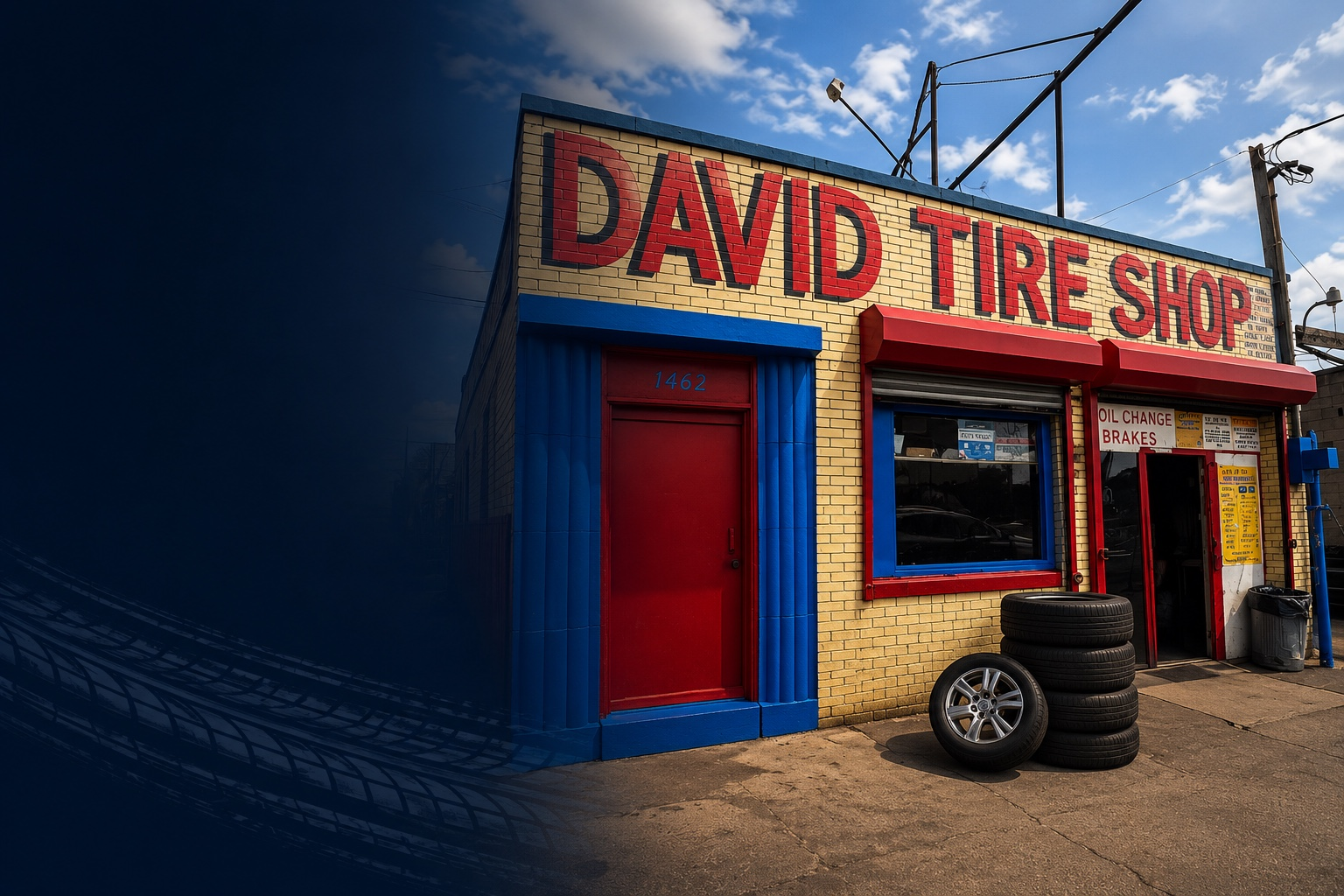 David's Tire Shop storefront in Camden, NJ